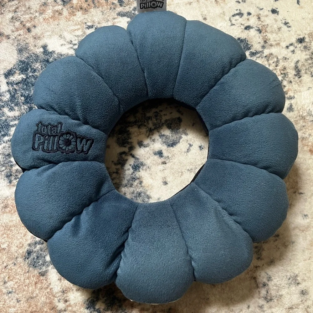 Total Pillow Donut Neck Cushion in Slate Blue